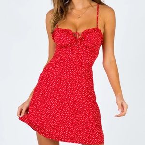 Princess Polly Love Birds Red Mini Dress